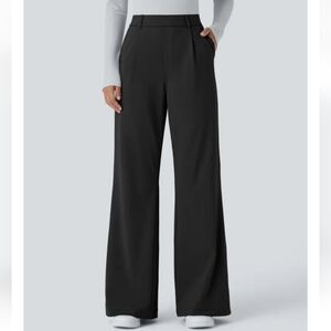HALARA Women's Wide-Leg Black Dress Pants Medium